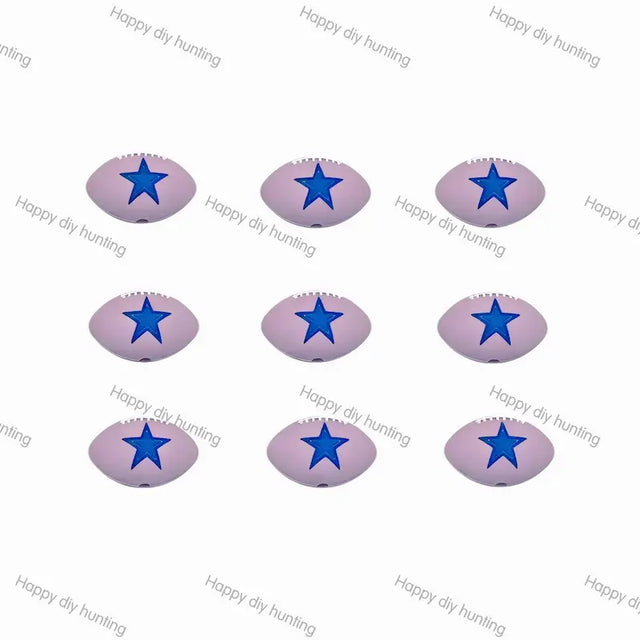 Dallas Cowboys silicone focal beads wholesale for beadable pens DIY NFL crafts