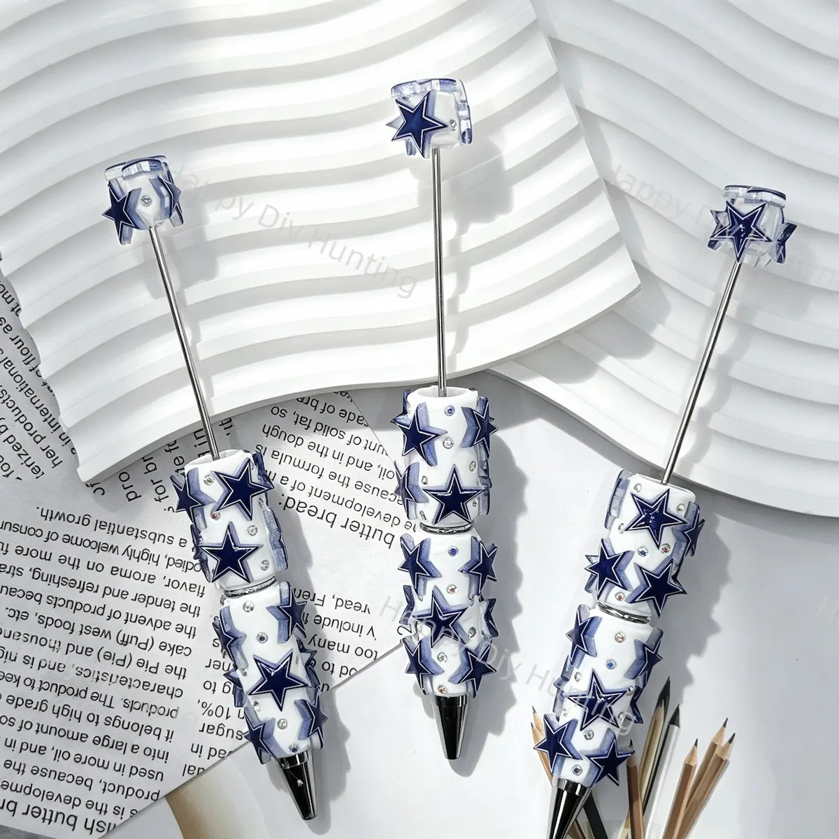 Dallas Cowboys Team Beadable Pens Wholesale, Matches All Focal Beads & Pen Toppers1