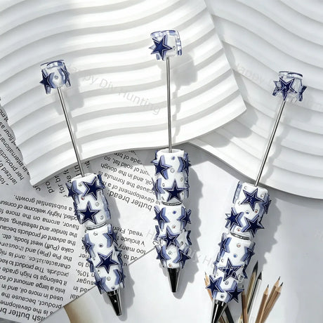 Dallas Cowboys Team Beadable Pens Wholesale, Matches All Focal Beads & Pen Toppers1