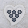 Dark Round CC Pattern Silicone Focal Beads, Wholesale Silicone Focal Beads for Pens