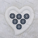Dark Round CC Pattern Silicone Focal Beads, Wholesale Silicone Focal Beads for Pens
