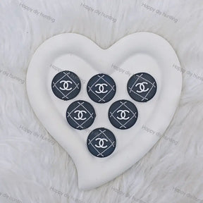 Dark Round CC Pattern Silicone Focal Beads, Wholesale Silicone Focal Beads for Pens