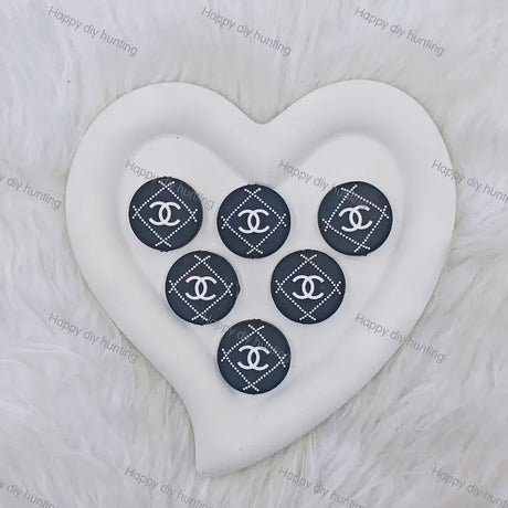 Dark Round CC Pattern Silicone Focal Beads, Wholesale Silicone Focal Beads for Pens