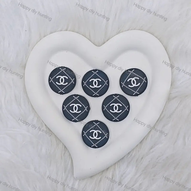 Dark Round CC Pattern Silicone Focal Beads, Wholesale Silicone Focal Beads for Pens