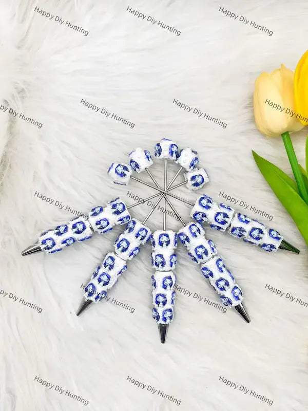 Dark Vintage Bride Character Metal Beadable Pen for Gothic DIY Bead Accessories Craft