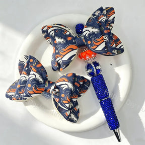 Denver Broncos Bow Beads for DIY Beadable Pens