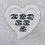 Black White CC Silicone Focal Beads, Wholesale Silicone Focal Beads for Pens