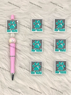 Finished DIY Pen With Dog Mama Silicone Focal Beads