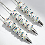 Dolphin sports team logo print sports beadable pens. Refillable and customizable, matching all focal beads and pen toppers. Perfect for game day gifts, DIY crafts, and handmade sports merchandise.