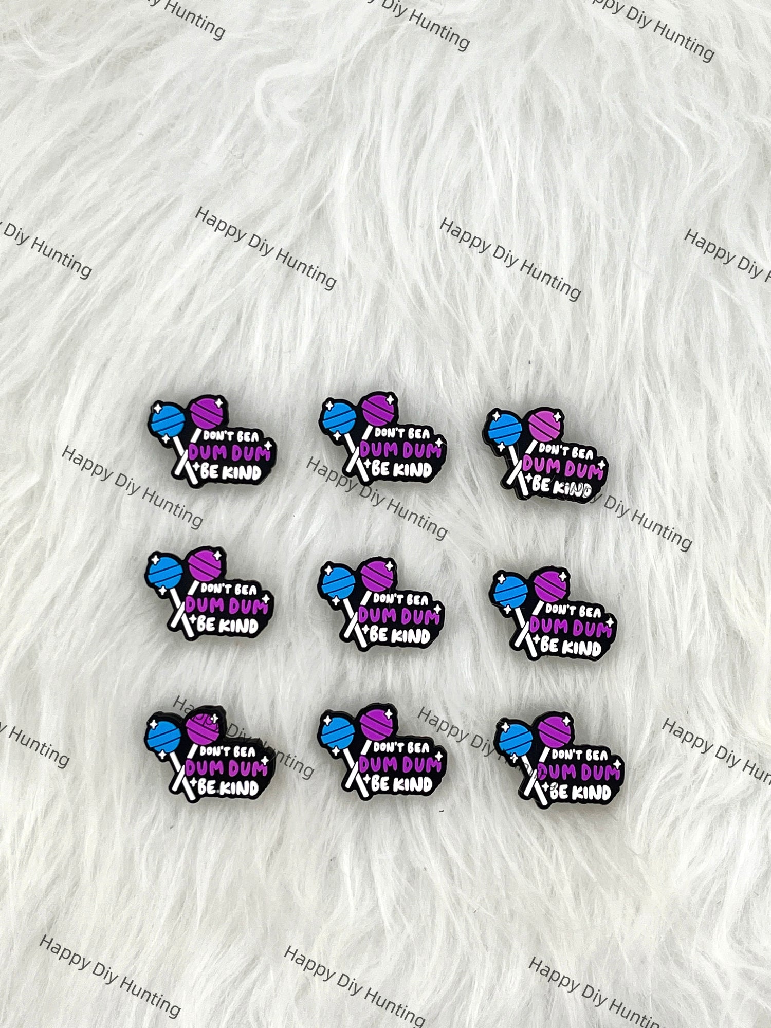 Don't Be Dum Dum Be Kind  Silicone Focal Beads