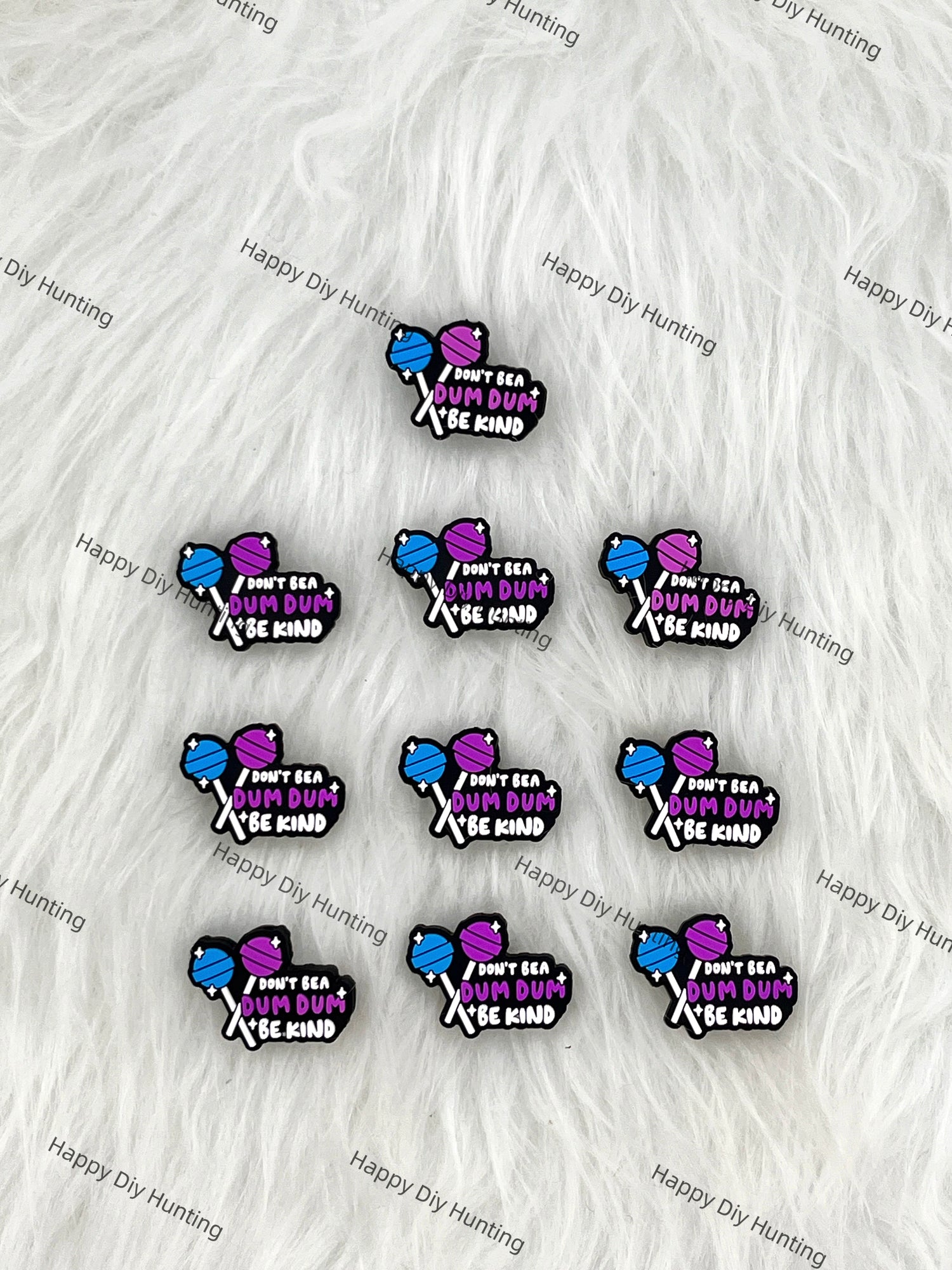 Don't Be Dum Dum Be Kind  Silicone Focal Beads