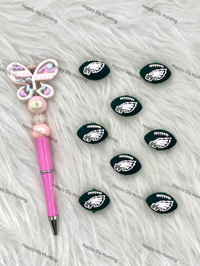 Eagles Football Team Silicone Focal Beads