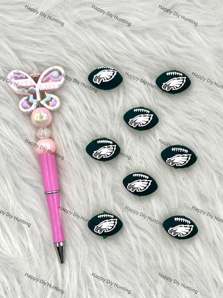 Eagles Football Team Silicone Focal Beads