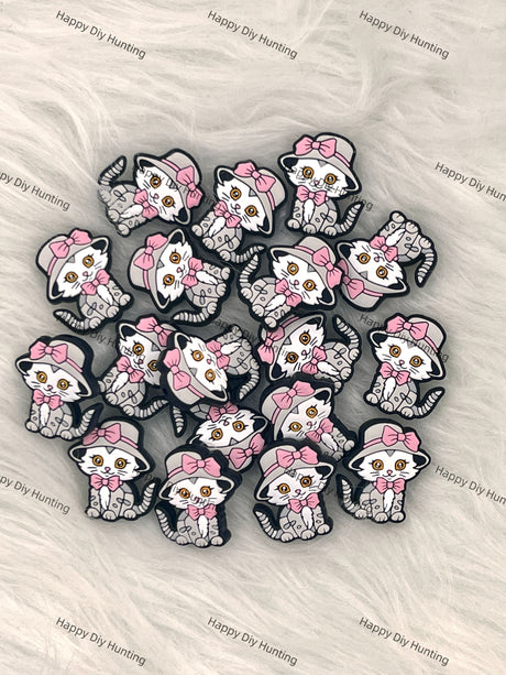 Elegant Pretty Kitten Silicone Focal Bead