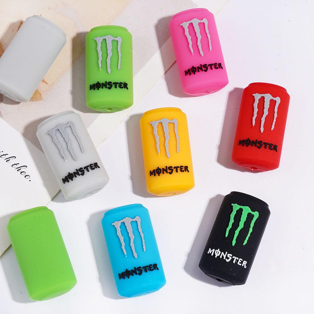Energy drink can silicone focal beads for diy beadable pens mixed color craft supplies