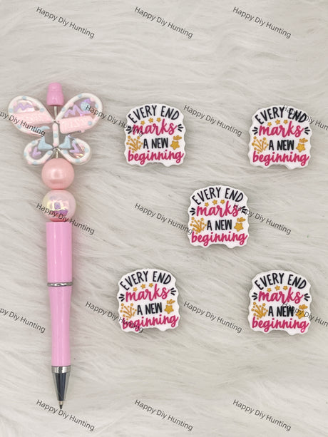 Eevry End Marks A New Beginning Silicone Focal Beads Wholesale, silicone focal beads for pens
