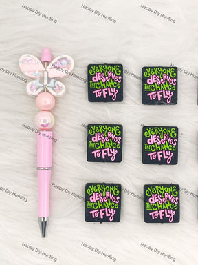 Everyone Deserves The Chance To Fly Silicone Focal Beads Wholesale, silicone focal beads for pens