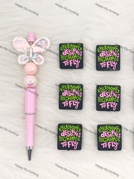 Everyone Deserves The Chance To Fly Silicone Focal Beads Wholesale, silicone focal beads for pens