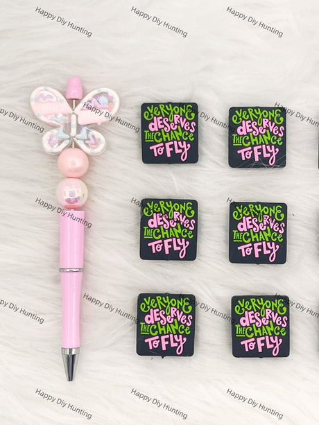 Everyone Deserves The Chance To Fly Silicone Focal Beads Wholesale, silicone focal beads for pens