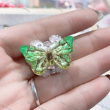 Multi Color  Butterfly Bead Caps, Crystal Cross Bead End Frame Findings For DIY Beadable Pens