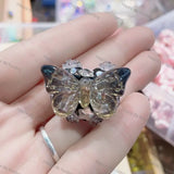 Multi Color  Butterfly Bead Caps, Crystal Cross Bead End Frame Findings For DIY Beadable Pens