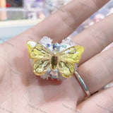 Multi Color  Butterfly Bead Caps, Crystal Cross Bead End Frame Findings For DIY Beadable Pens