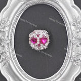 Silver Butterfly Rhinestone Heart Fancy Beads For DIY Beadable Pens