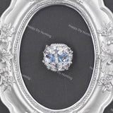 Silver Butterfly Rhinestone Heart Fancy Beads For DIY Beadable Pens