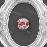Silver Butterfly Rhinestone Heart Fancy Beads For DIY Beadable Pens