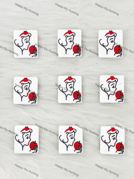 Fairytale Princess Apple Silicone Focal Beads Wholesale for Pen DIY