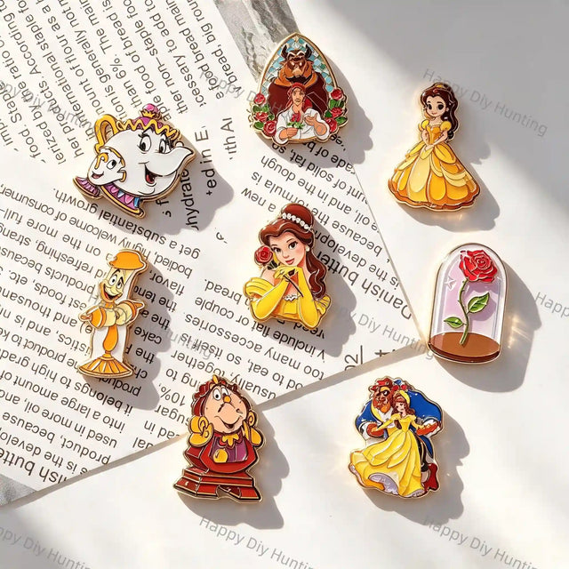 Fairytale Princess Belle Printed Acrylic Focal Beads for beadable pen & keychain DIY