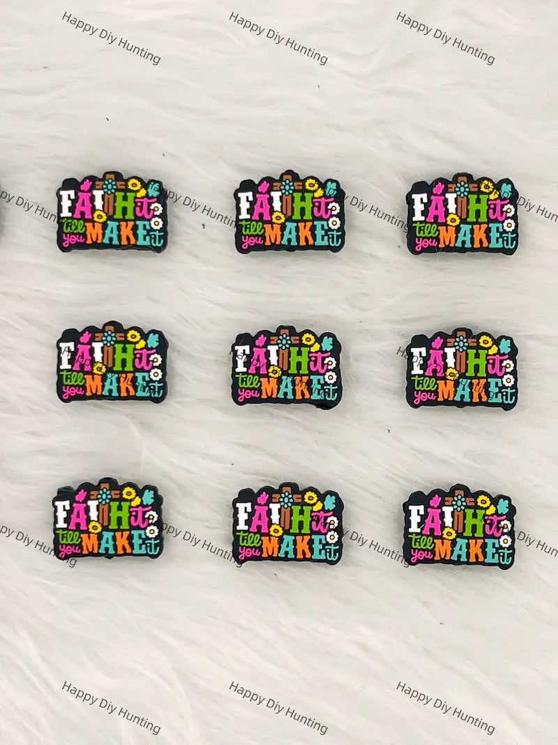 Faith It Till You Make It Silicone Focal Beads Wholesale for Pen DIY