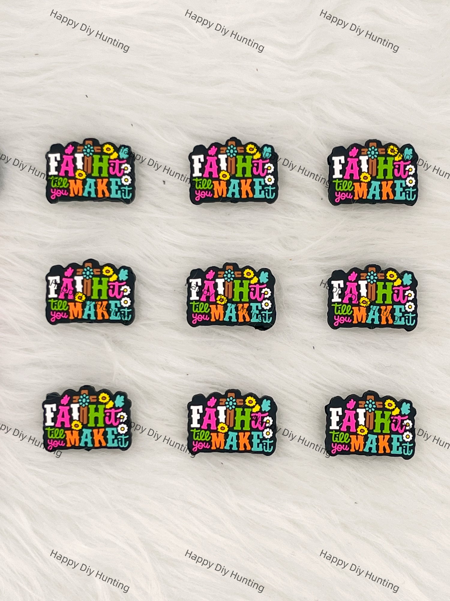 Faith It Till You Make It Silicone Focal Beads Wholesale, silicone focal beads for pens