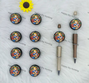 Handmade Beadable Pen with Fantasy Girl Silicone Focal Beads
