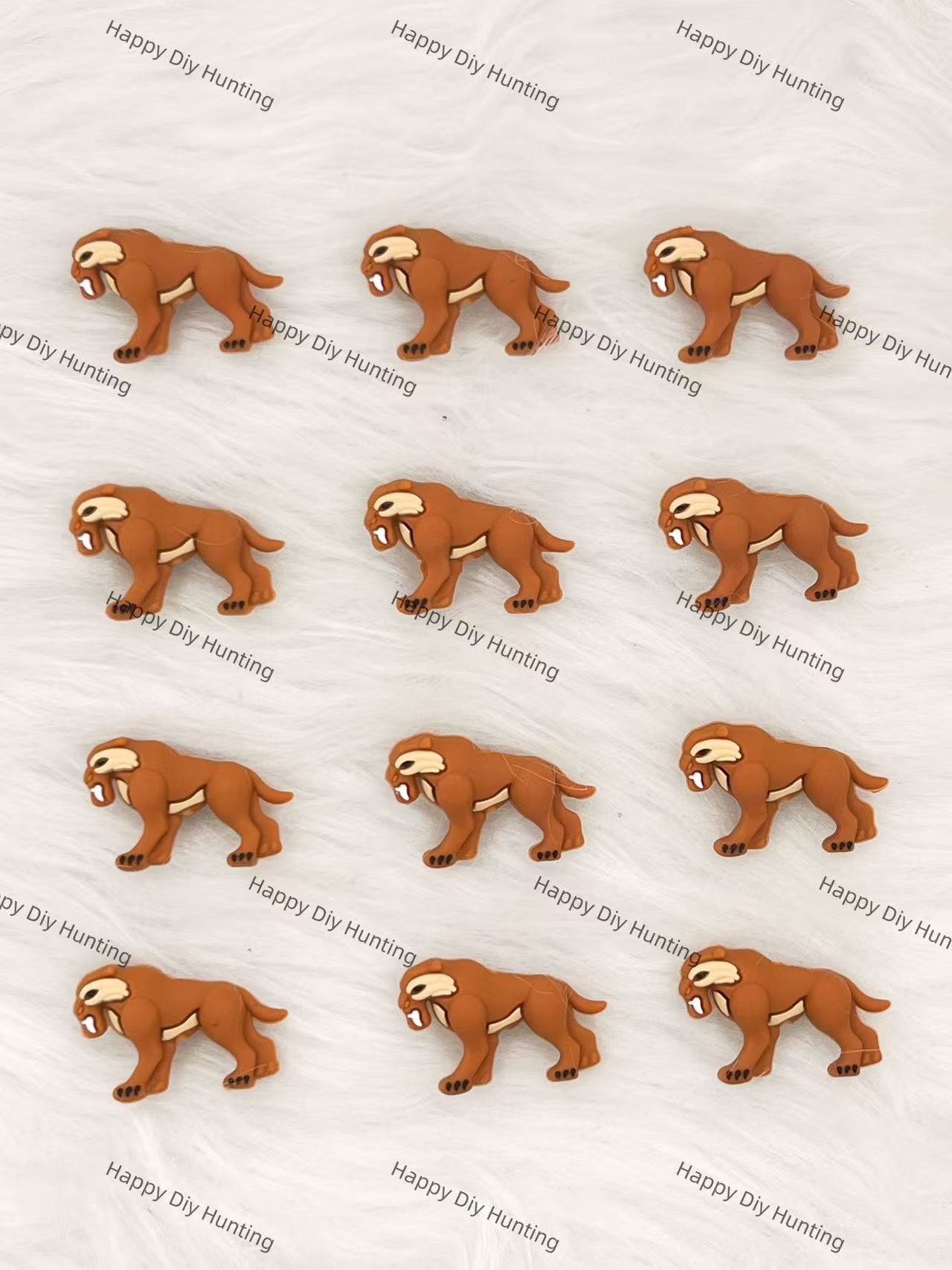 Fierce Saber-toothed Tiger Silicone Focal Beads Wholesale, silicone focal beads for pens