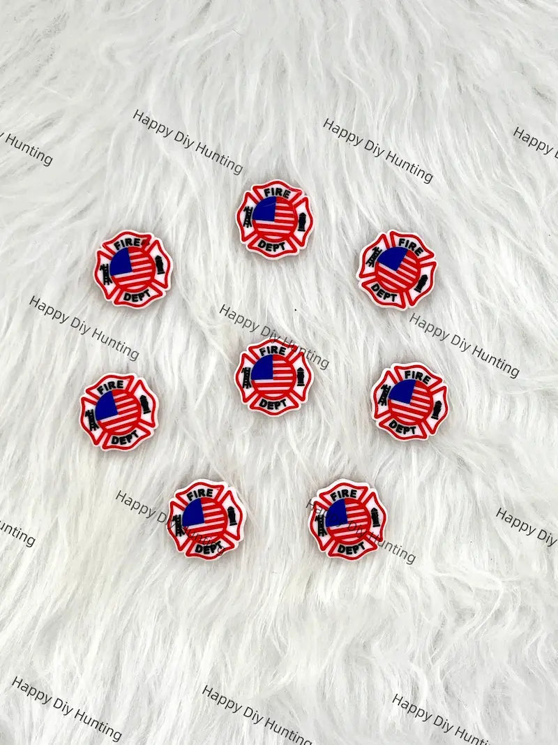 Fire Department Silicone Focal Beads for Firefighter Beadable Pen