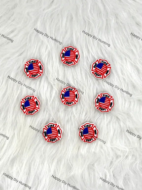 Fire Department Silicone Focal Beads for Firefighter Beadable Pen