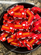Fire truck Silicone Focal Beads 