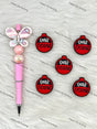 Handmade Beadable Pen with Gone Fishing Silicone Beads