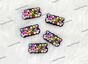 Floral Medical Professional Silicone Focal Beads for Healthcare Worker Beadable Pen