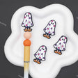 Floral flip flop ghost silicone focal beads Halloween seasonal food grade silicone beads for beadable pen making