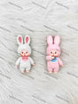 Fluffy Bunny Ears Retro Doll Pen Topper for Cute Stationery & Beadable Pen Craft Decor