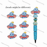 Animal figurine pen topper matched with focal beads for custom handmade pens