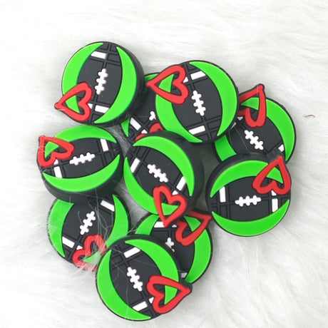 Football Silicone Focal Beads