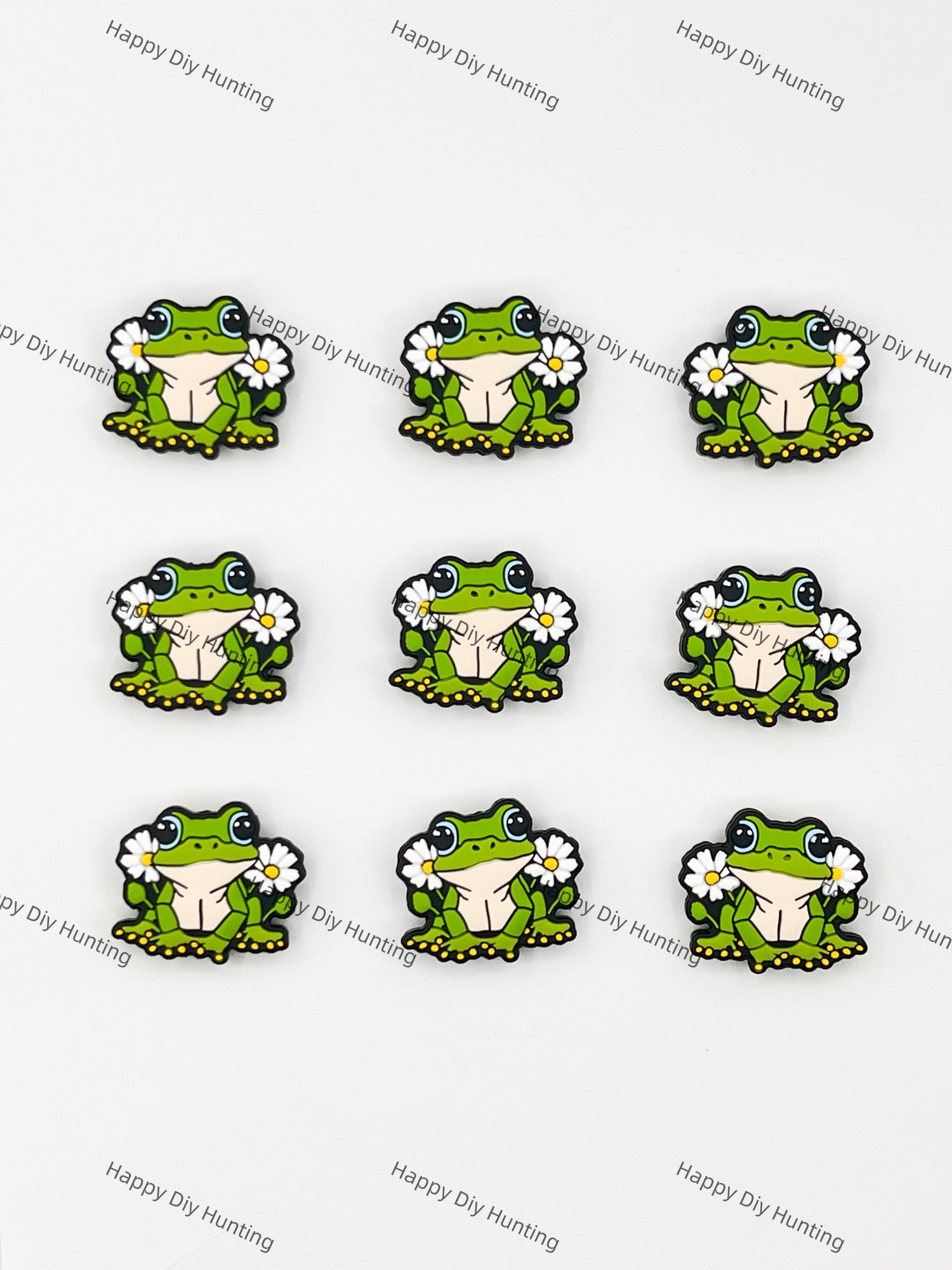 Frog With Flowers Silicone Focal Beads Wholesale, silicone focal beads for pens