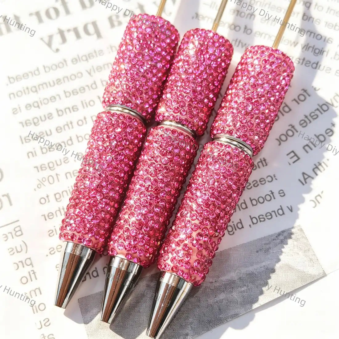 Rhinestone Mouse Head Beadable Pens Wholesale, Matches All Focal Beads & Pen Toppers