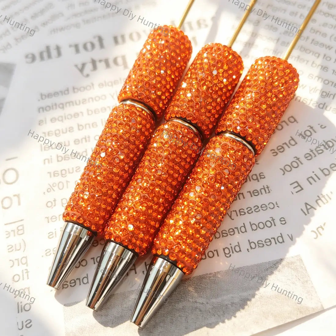 full rhinestone beadable pens for diy handmade craft stationery wholesale