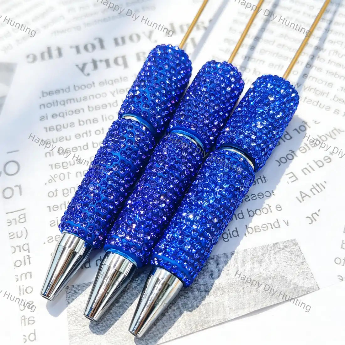full rhinestone beadable pens for diy handmade craft stationery wholesale