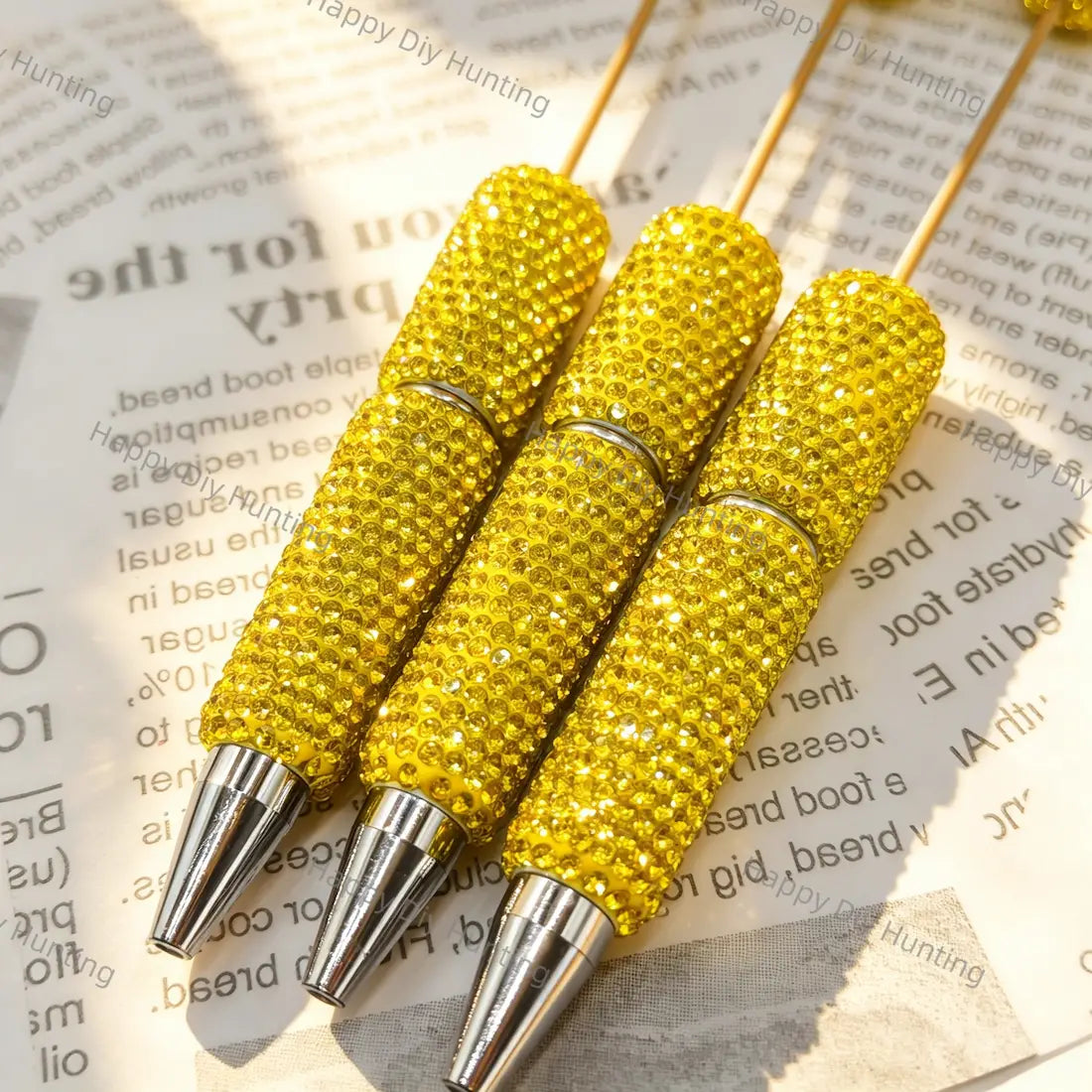 full rhinestone beadable pens for diy handmade craft stationery wholesale