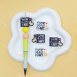 Trendy text graphic silicone focal beads for custom beaded pen making